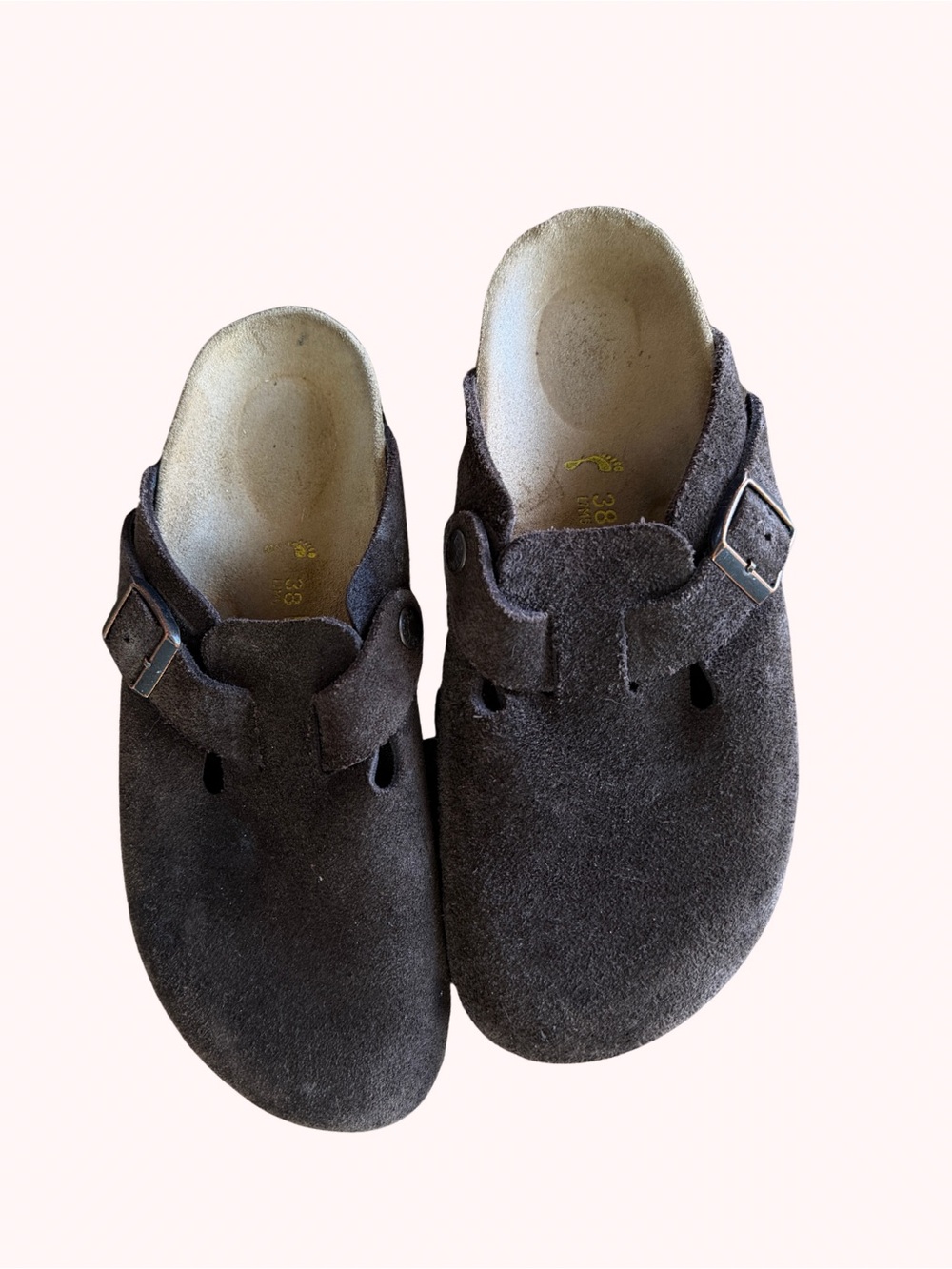 Birkenstock Boston Dark Brown Suede Clogs EU 38 Women’s 7–7.5 - Picture 2 of 3